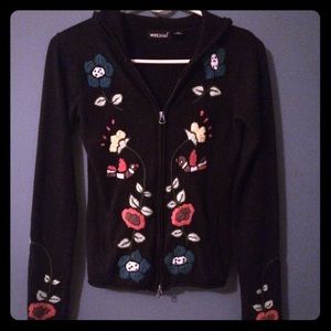 Black hooded sweater